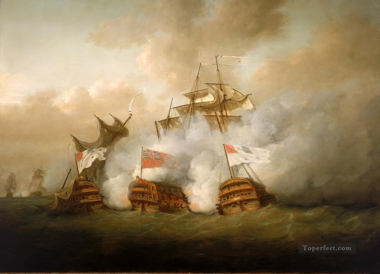 sea fight european countries battleships Oil Paintings